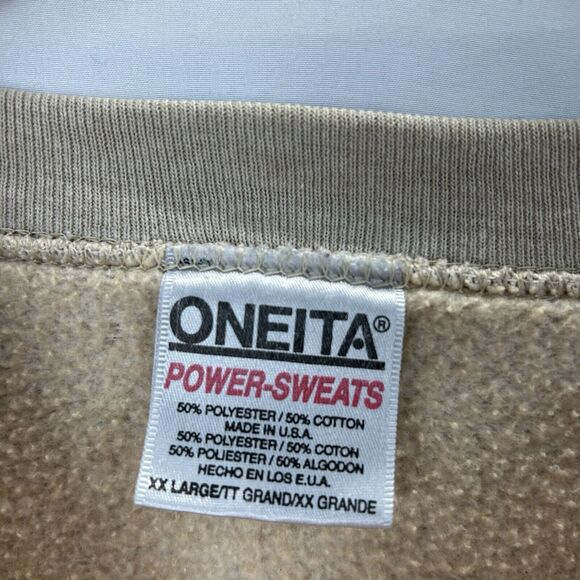 Vintage Oneita 90s The Hobbit Ocean City MD Sweatshirt XXL Crewneck Tan USA Made - Picture 8 of 11